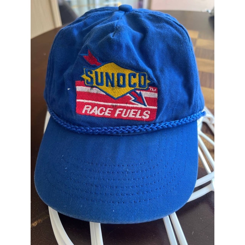 Vtg 90s Snapback Trucker Cap Sunoco Race Fuels Hat‎ NASCAR Wool Olympics Hanes